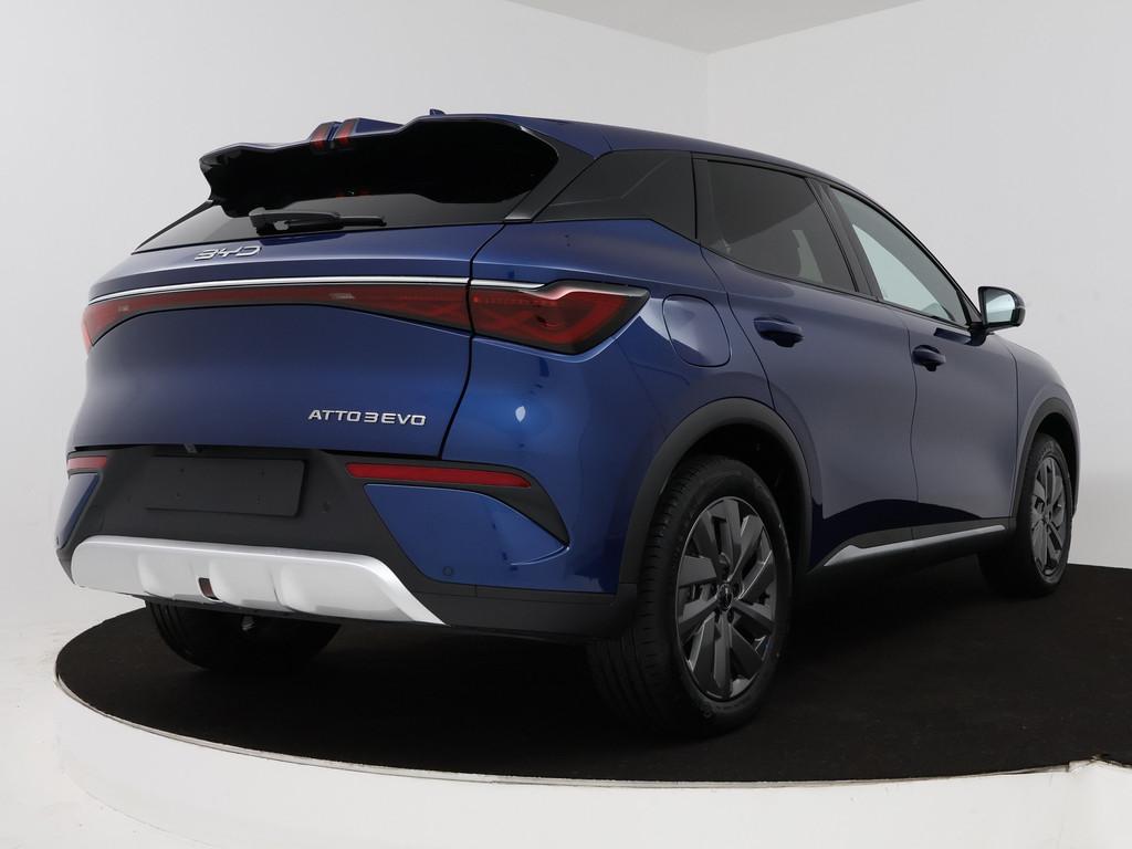 BYD Atto 3 EVO Design 74.8 kWh | Nieuwste generatie | 510 KM, Auto's, BYD, Automaat, Achterwielaandrijving, Zwart, Blauw