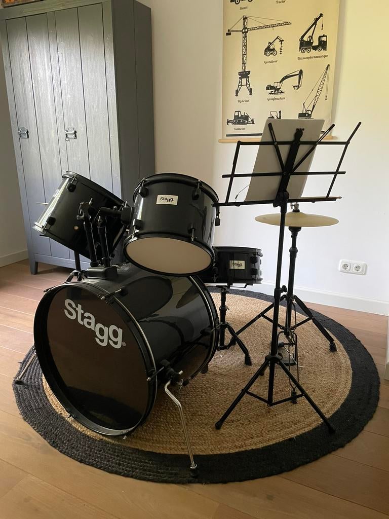 Stagg Junior drumstel zwart, Ophalen, Gebruikt, Overige merken