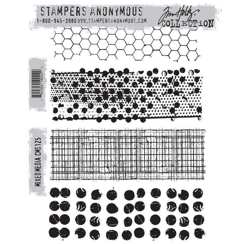 Stampers Anonymous Tim Holtz Cling Stamps Mixed Media #125, Verzenden, Nieuw, EZ-mounted stempel