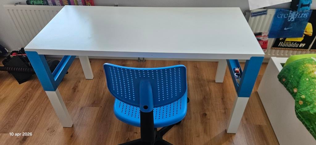 Jongens bureau blauw wit, Ophalen
