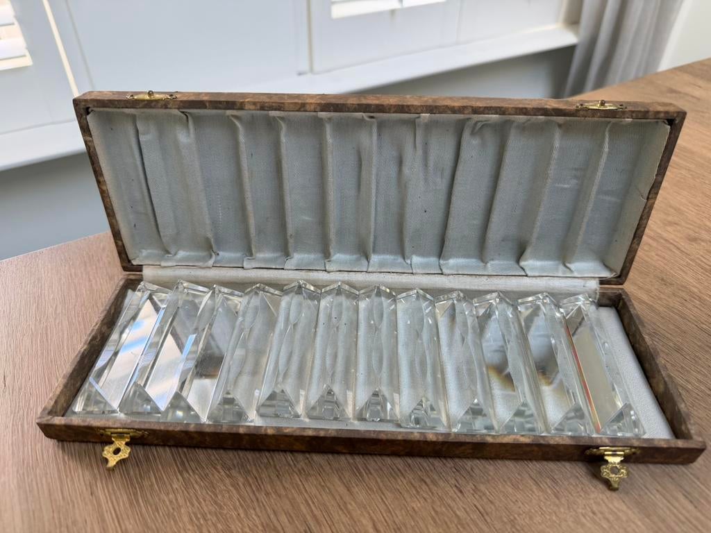 Prachtige bestekleggers kristal uit Frankrijk, Ophalen of Verzenden