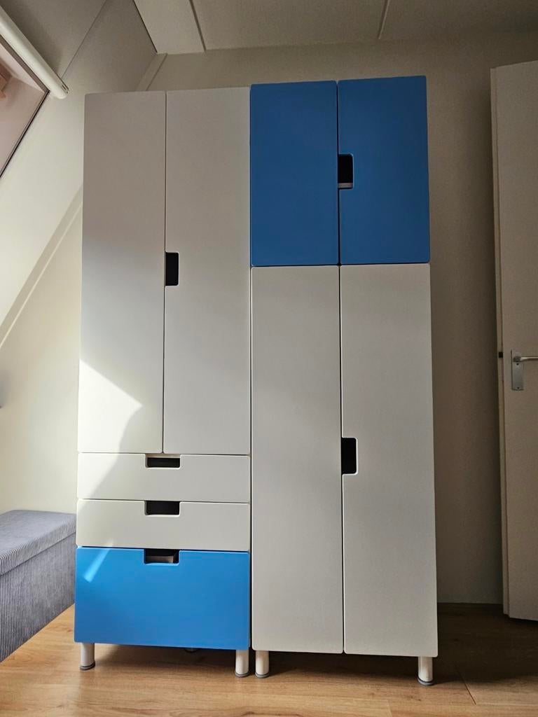 2 Stuva Grundlig kasten met blauwe accenten, Ophalen