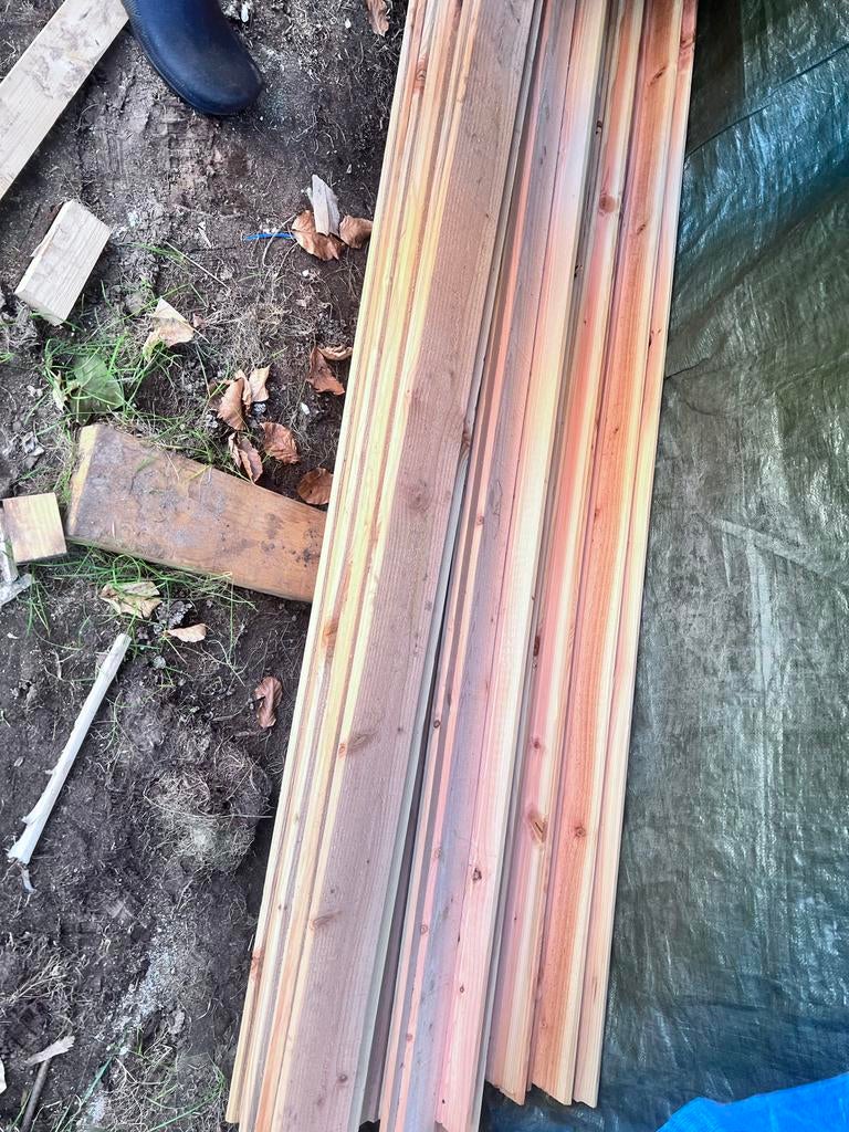 Douglas chanel sidings 26 stuks, Ophalen, Minder dan 25 mm, Nieuw, Plank