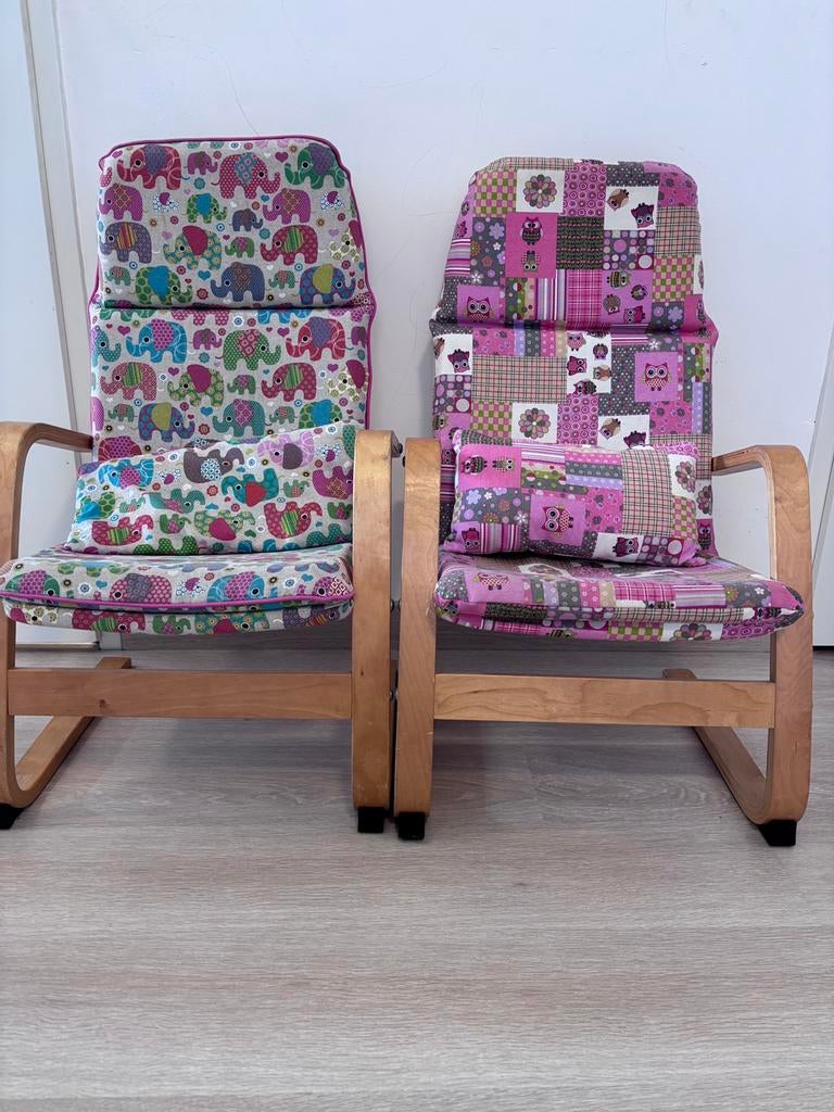 Ikea stoel voor kinderen bekleed (2), Ophalen, Gebruikt, Stoel