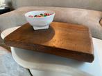 Rustieke houten serveerplank/ tapas-borrelplank/ hakblok, Ophalen of Verzenden, Zo goed als nieuw