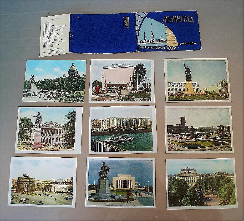 Leningrad 1964 CCCP 21 postkaarten Onbeschreven 75 cent p/s, Antiek en Kunst, Ophalen of Verzenden