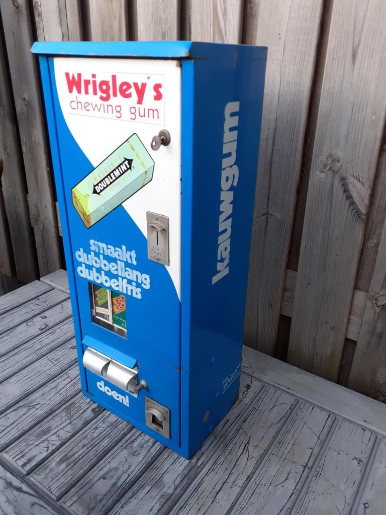Oude jaren 70 Wrigley's kauwgom muurautomaat, Ophalen of Verzenden, Gebruikt