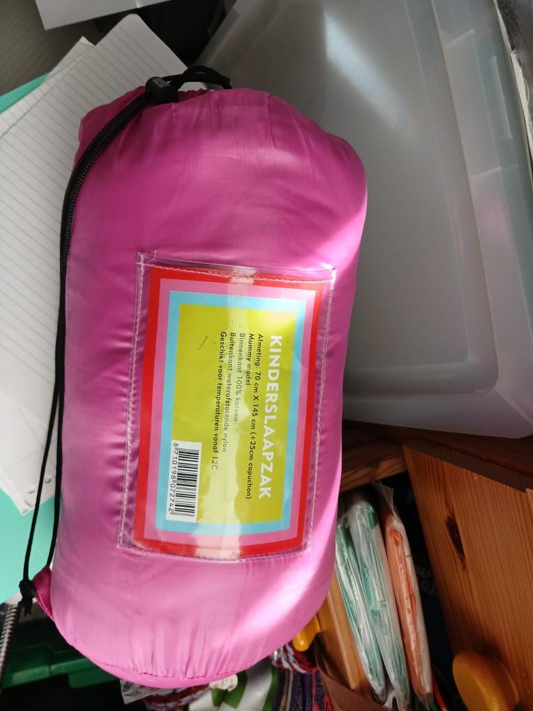 Nieuwe Roze Kinderslaapzak - Mummy Model (12C+), Caravans en Kamperen, Slaapzakken, Ophalen of Verzenden
