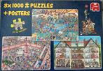Jan van Haasteren 3 in 1 Puzzels - Perfecte staat, Ophalen of Verzenden, 500 t/m 1500 stukjes, Zo goed als nieuw, Legpuzzel