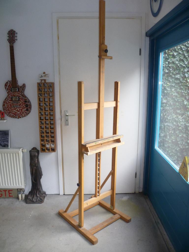 Schildersezel met bak verstelbaar in schuinte en inklapbaar, Ophalen, Gebruikt, Ezel