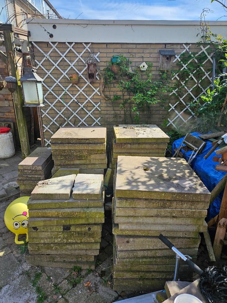 Tuintegels, Ophalen, Gebruikt