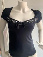 Blugirl shirt met steentjes maat it 42, Kleding | Dames, T-shirts, ., Zwart, Ophalen of Verzenden, Zo goed als nieuw