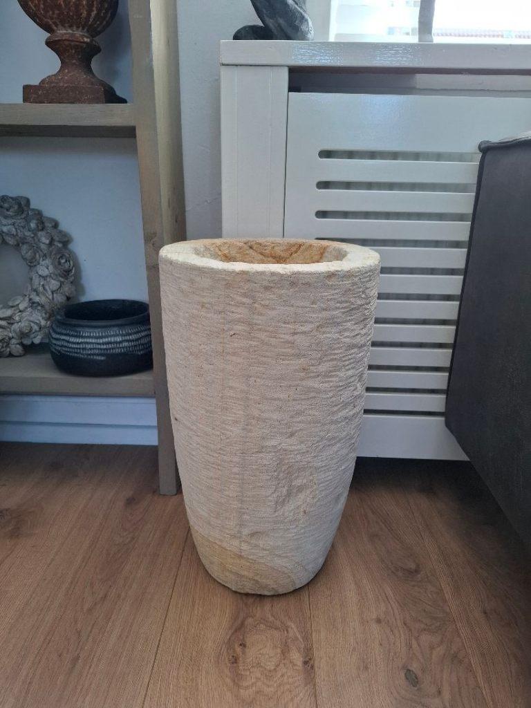 grote zware vijzel pot 29 kg., Huis en Inrichting, Woonaccessoires | Vazen, Ophalen, Overige kleuren, 50 tot 75 cm, Aardewerk of Porselein