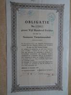 Obligatie 500 gulden Gemeente Tietjerksteradeel. Bergum 1937, Ophalen of Verzenden, Aandeel