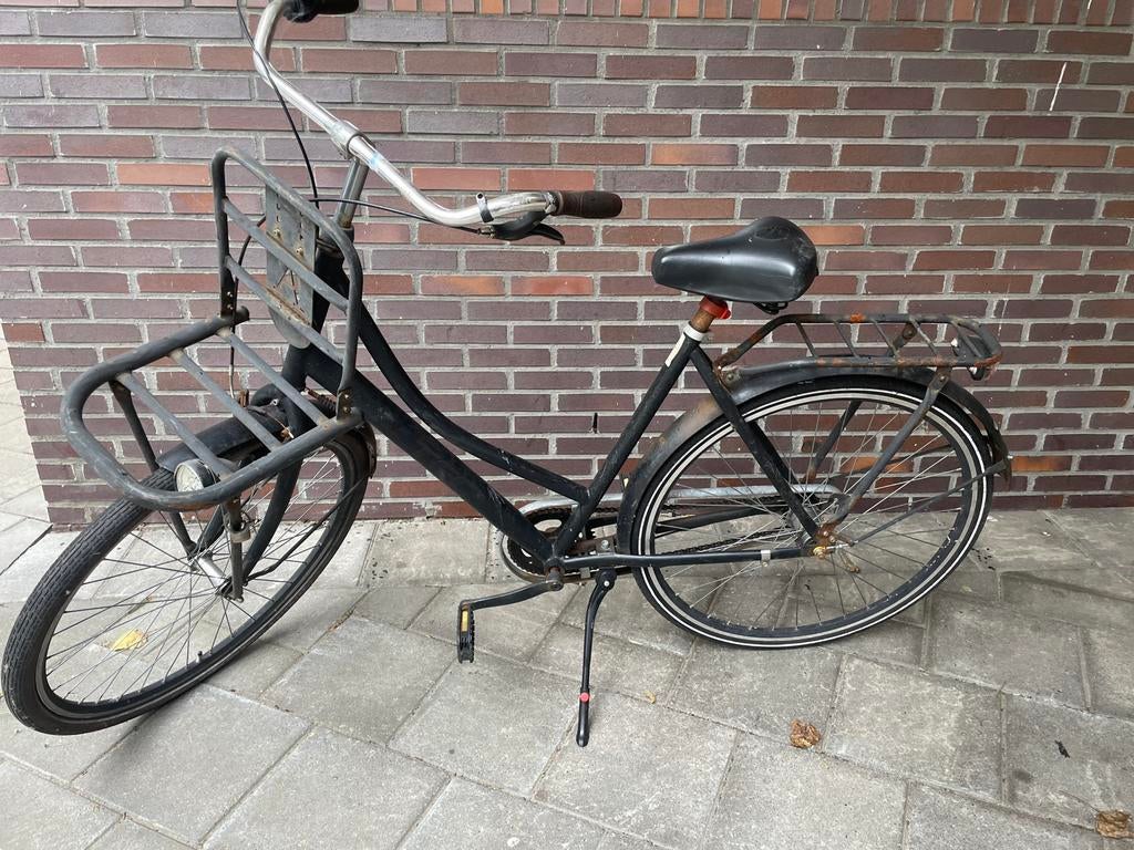 Mooie omafiets 28 inch met een rekje, 53 tot 56 cm, Ophalen of Verzenden, Gebruikt
