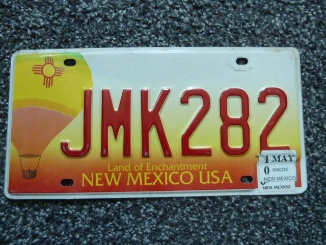 Kentekenplaat licenseplate New Mexico Air Balloon USA, Verzenden, Gebruikt, Auto's