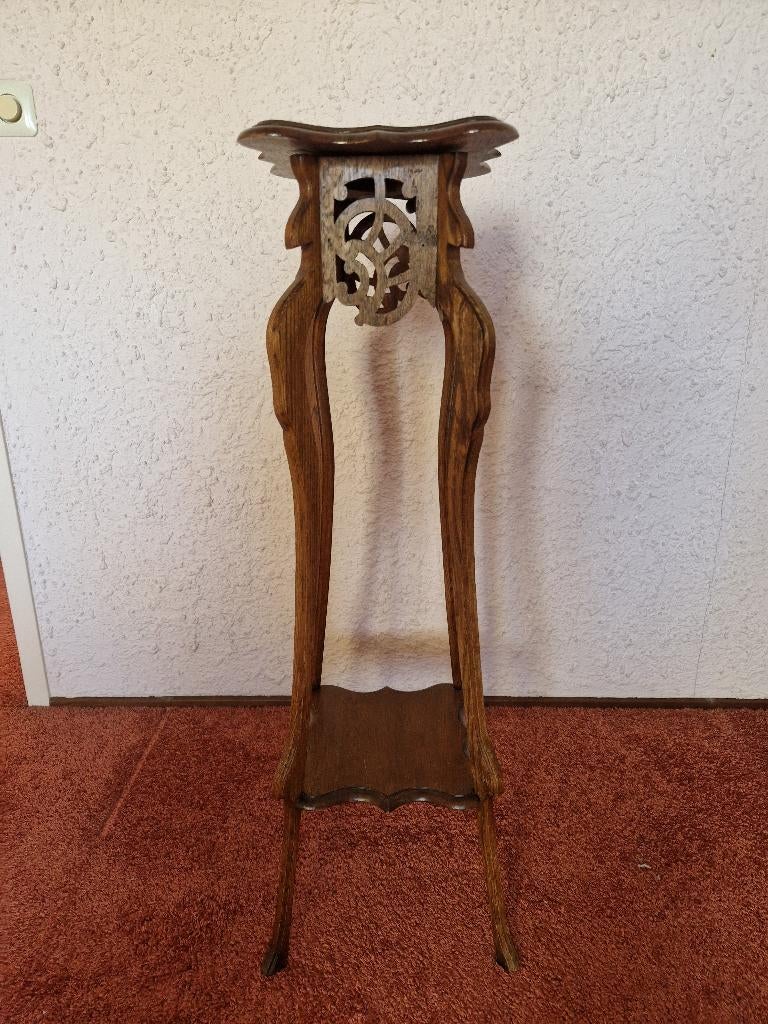 Antieke Art Nouveau Plantentafel – eikenhout, Antiek en Kunst, Antiek | Meubels | Tafels, Ophalen