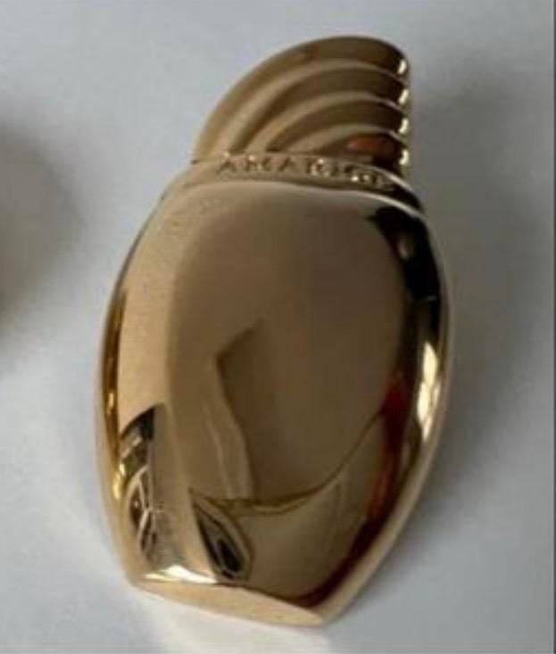 Vintage Givenchy Amarige Parfum Broche Goudkleurig, Overige materialen, 4 tot 7 cm, Verzenden, Zo goed als nieuw