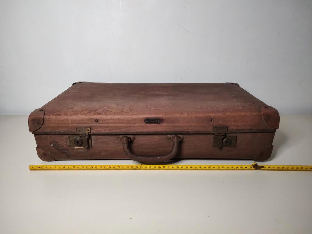 K634 VINTAGE jaren 30 koffer VULCAN FIBRE, Overige materialen, Gebruikt, 50 tot 60 cm, Onbekend