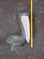 Houten Pelikaan Beeld - Unieke Decoratie, Ophalen of Verzenden