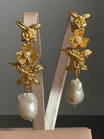 Vergulde vintage oorbellen met parels, Ophalen of Verzenden, Zo goed als nieuw, Goud, Overige materialen