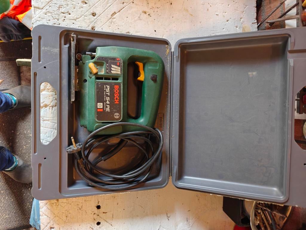 Bosch PST 54 PE Decoupeerzaag in koffer, Gebruikt, Decoupeerzaag, Ophalen of Verzenden, 30 tot 70 mm