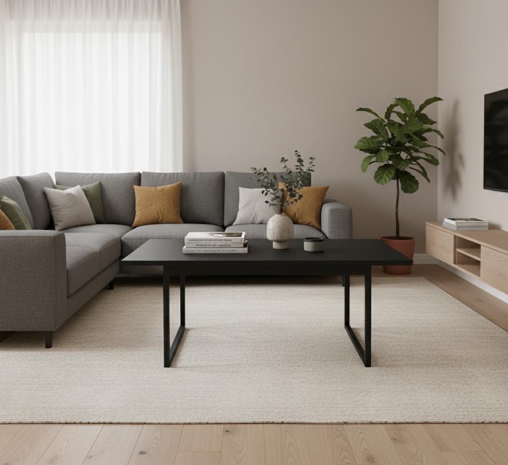 VDD - salontafel - industrieel - metaal - 100x60x40, Ophalen, 100 tot 150 cm, Overige materialen, Nieuw