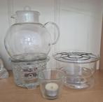 Glazen theepot met theelichtjes en theelichtwarmer, Ophalen
