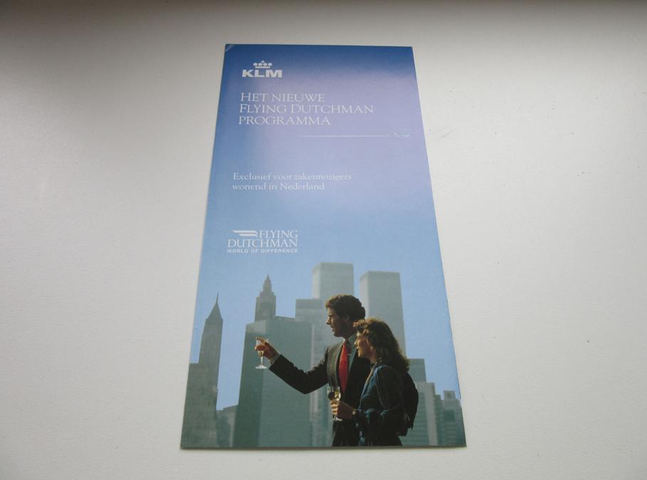KLM brochure Het nieuwe Flying Dutchman programma, Verzamelen, Verzenden, Nieuw, Overige typen