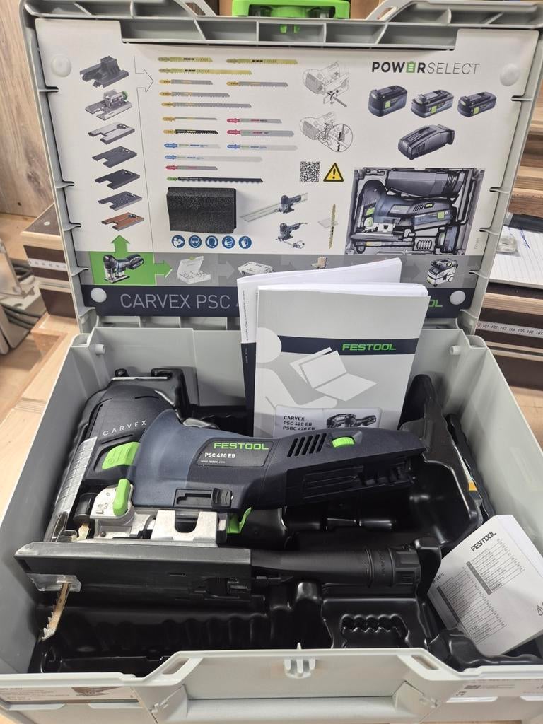 Festool Carvex PSC 420 EB decoupeerzaag, Doe-het-zelf en Verbouw, Gereedschap | Zaagmachines, Decoupeerzaag, Ophalen of Verzenden
