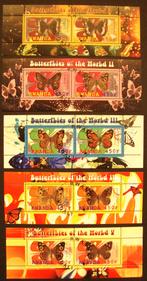 - 776 - 5 Blokjes / Strookjes met Vlinders., Verzenden, Gestempeld, Dier of Natuur