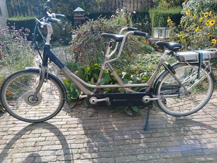 Elektrische tandem sparta, Fietsen en Brommers, Fietsen | Tandems, Gebruikt, Minder dan 10 versnellingen, 53 tot 57 cm, 47 tot 51 cm