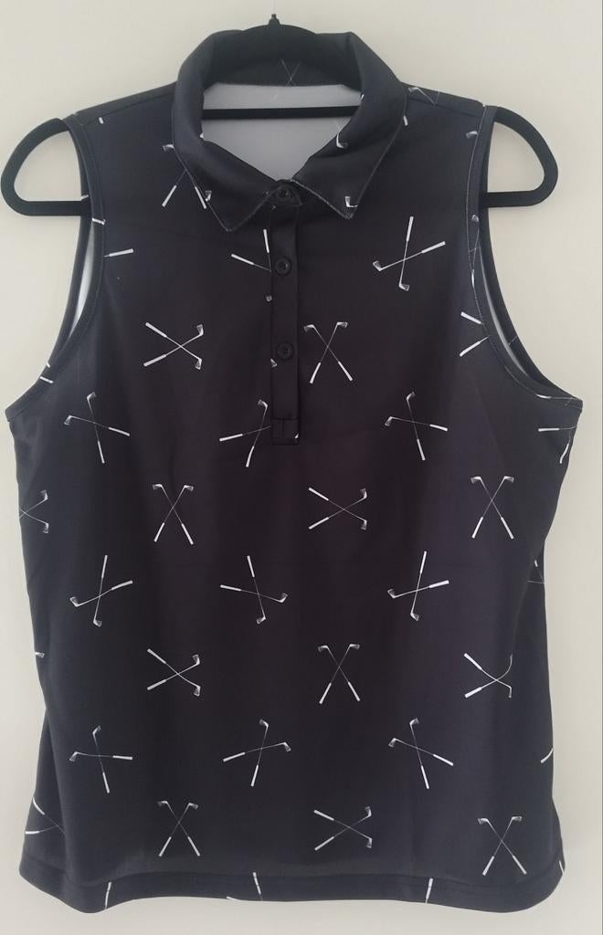 Golfshirt Zwart met Golfclub Print - Maat XL - Nieu, Ophalen of Verzenden