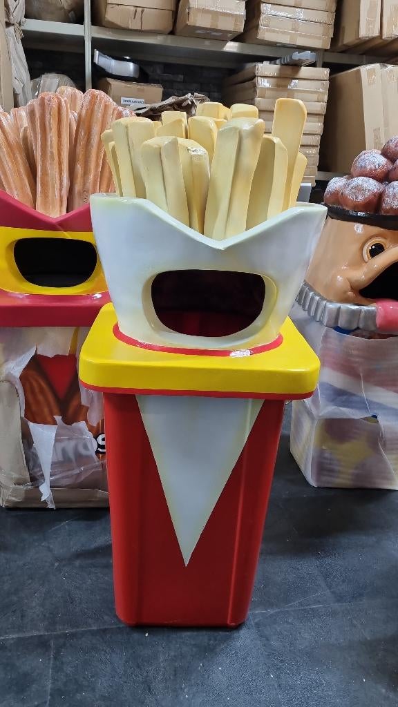 NIEUW! Opvallende Afvalbakken Friet & Churros Handgemaakt, Ophalen of Verzenden, Nieuw, Overige materialen