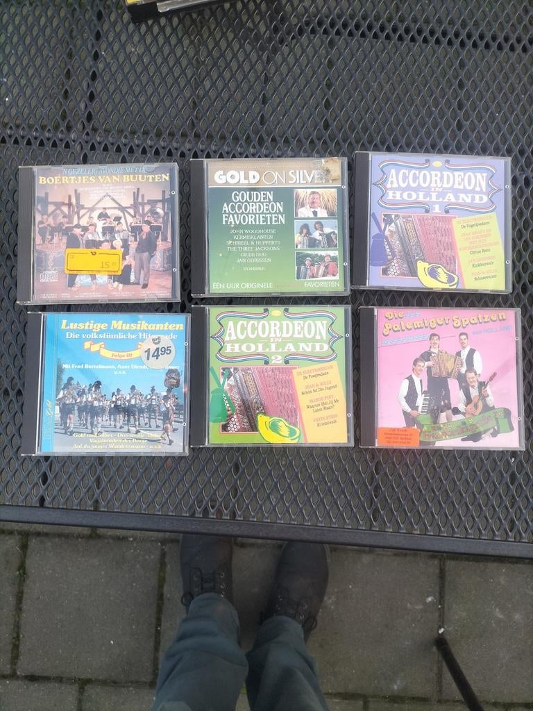6x Volksmuziek CD's: Accordeon Holland, Boertjes van Buuten, Ophalen, Gebruikt