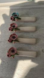 4x prachtige messenleggers bloem, Antiek en Kunst, Ophalen of Verzenden