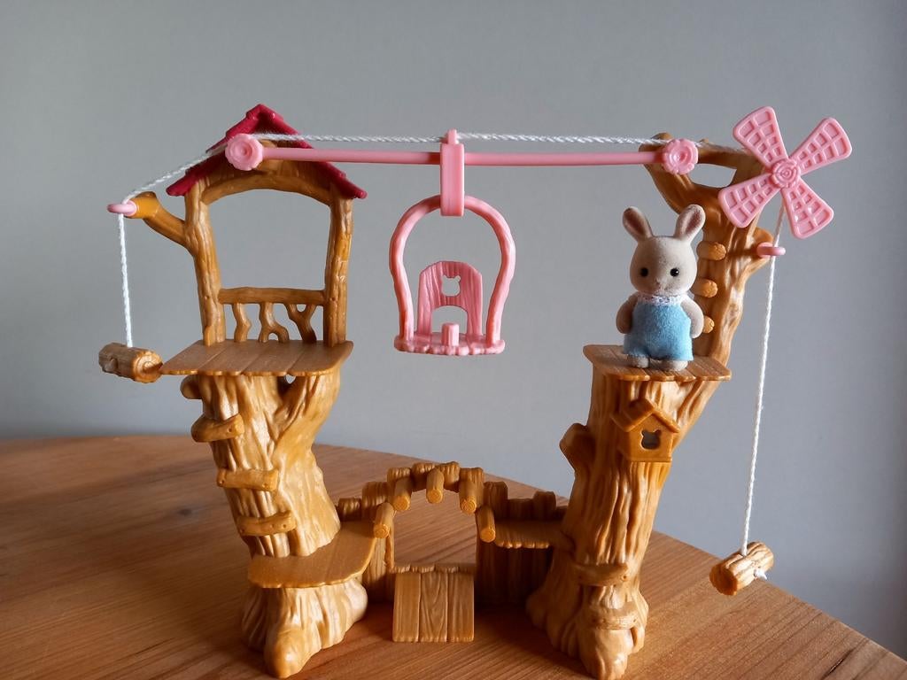 Sylvanian families kabelbaantje compleet/babykonijn, Ophalen of Verzenden, Zo goed als nieuw, Toebehoren