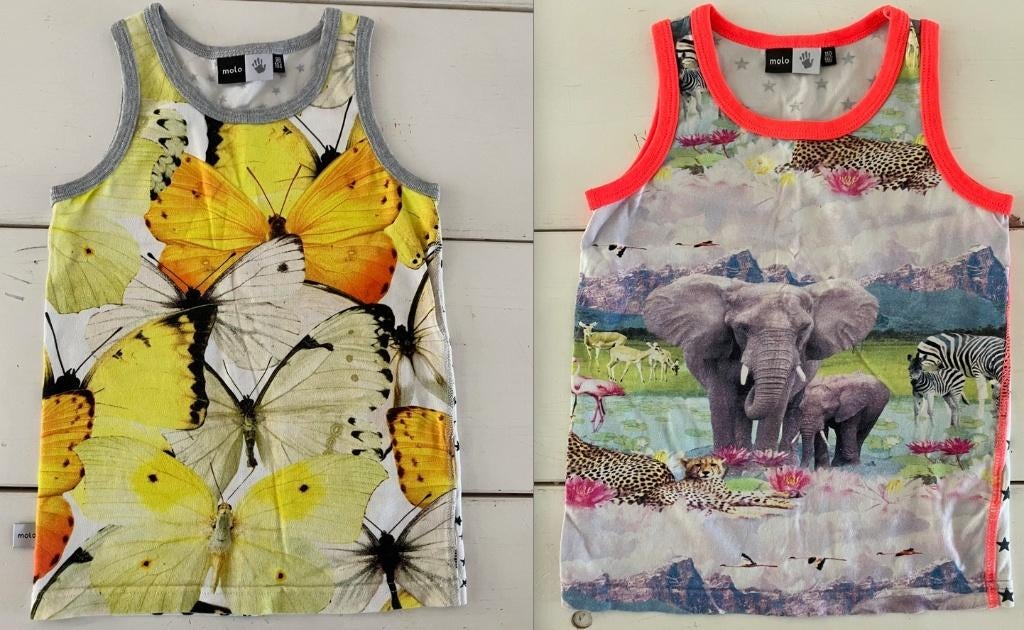 Molo hemdje safari en vlinder, Kinderen en Baby's, Kinderkleding | Maat 110, Ophalen of Verzenden, Zo goed als nieuw, Shirt of Longsleeve