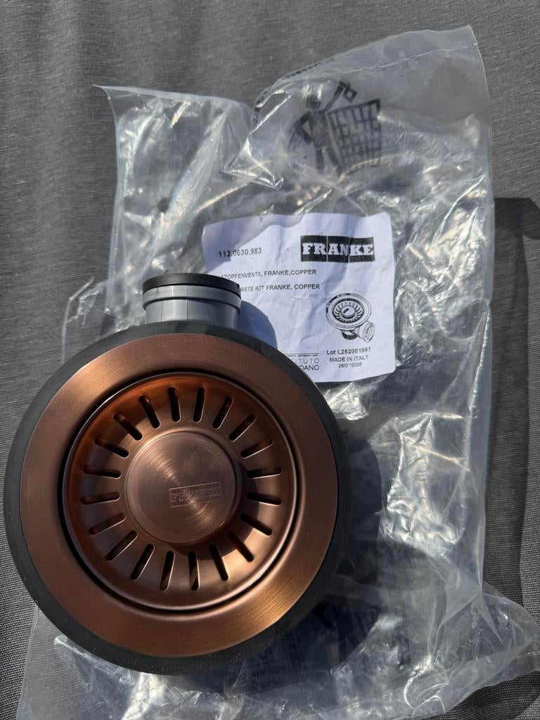 Franke Spoelbak Maris Afvoerplug - Koper - Nieuw, Overige typen, Goud, Nieuw, Ophalen of Verzenden