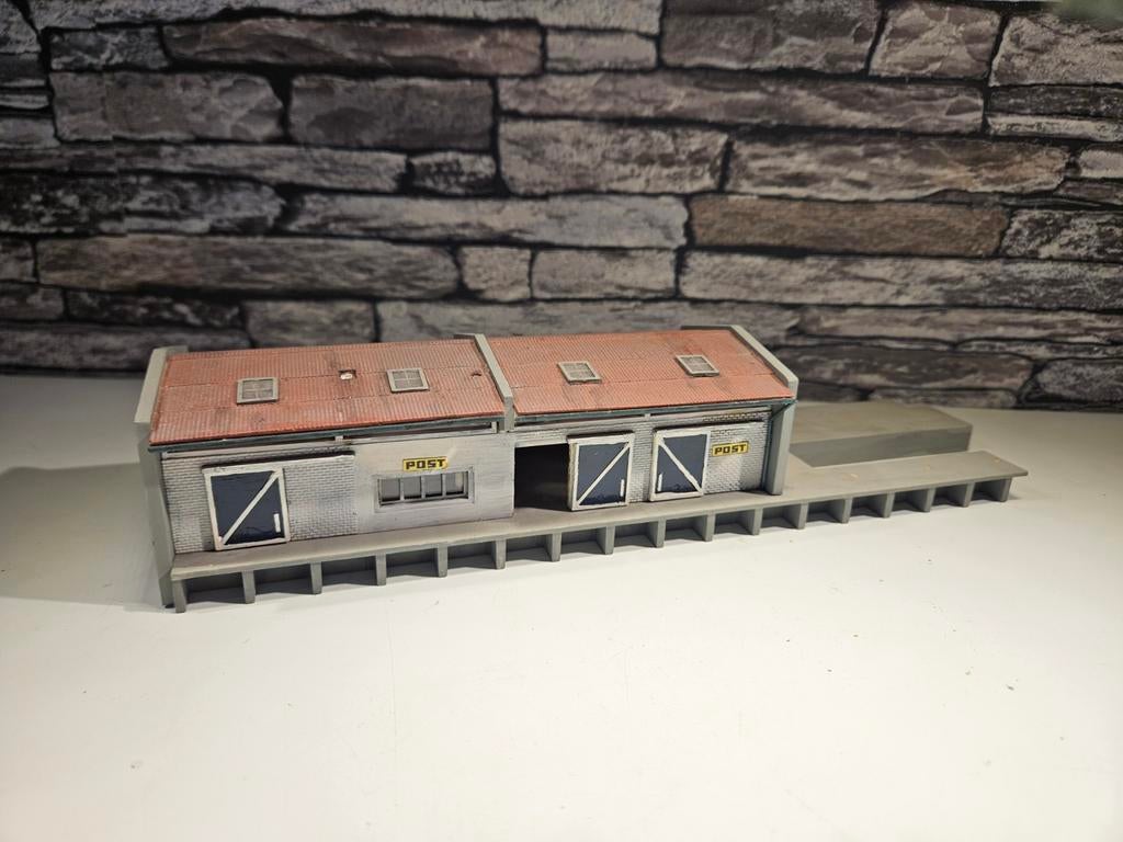 Goederenstation overslag N spoor modeltrein 1:160, Overige merken, Gebruikt, Gelijkstroom of Wisselstroom, Brug, Tunnel of Gebouw