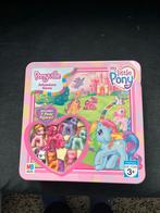 My Little Pony Bordspel met 7 Figuren en Blikken Doos, Ophalen of Verzenden, Zo goed als nieuw, Meisje