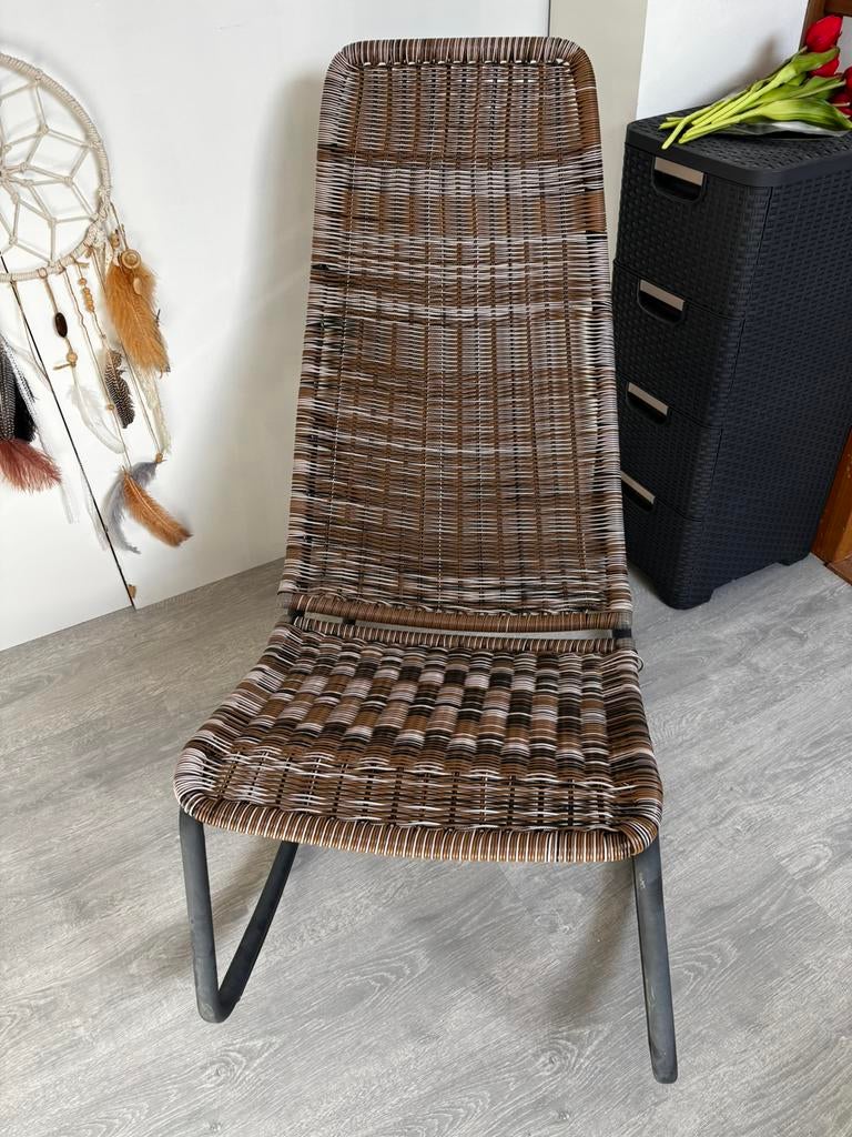 Schommel tuinstoel, Ophalen, Zo goed als nieuw, Wicker