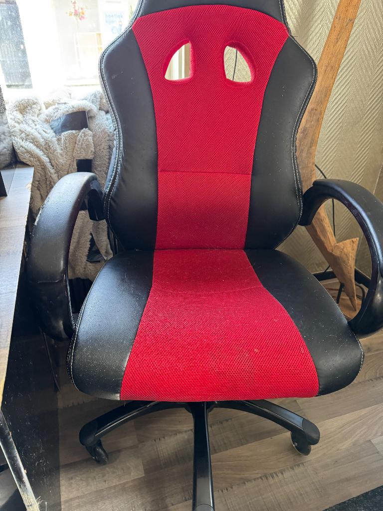 Bureaustoel met sloopschade kat, Ophalen, Gebruikt, Overige kleuren, Bureaustoel