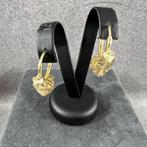 Gouden oorbellen | 14K | 3,98gr | creolen | 404086, Ophalen of Verzenden, Zo goed als nieuw, Knopjes of Stekers, Goud