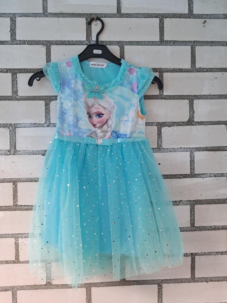 Frozen jurk 128, Kinderen en Baby's, Carnavalskleding en Verkleedspullen, Ophalen of Verzenden, Nieuw, 122 t/m 128, Meisje