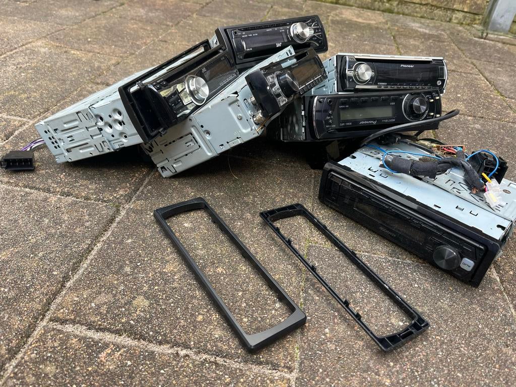Partij van 6 autoradio's - JVC, Pioneer, Kenwood, Ophalen of Verzenden, Gebruikt