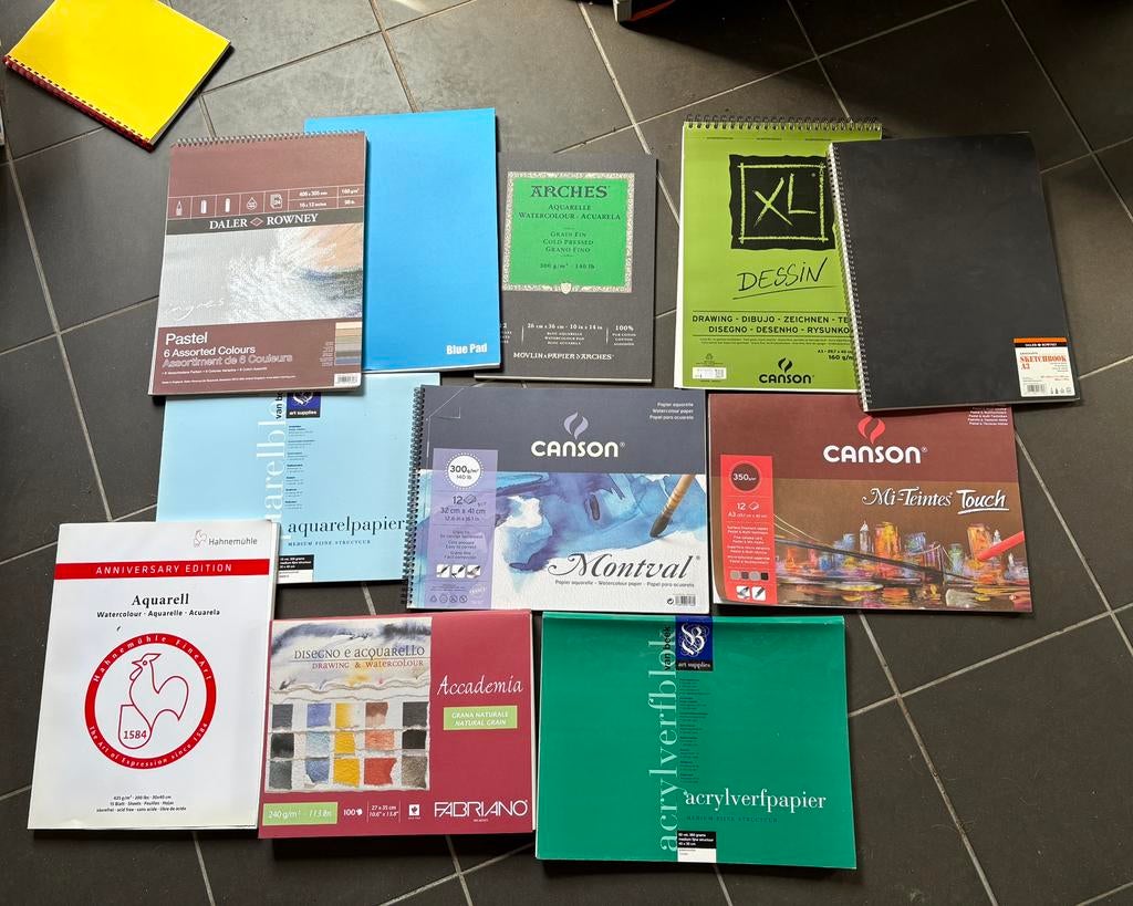 Diverse blokken met schilder papier, Hobby en Vrije tijd, Ophalen of Verzenden, Zo goed als nieuw