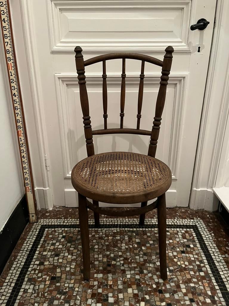 ANTIEKE STOEL FISCHEL WEBBING MOOIE VORM, Antiek en Kunst, Antiek | Meubels | Stoelen en Banken, Ophalen