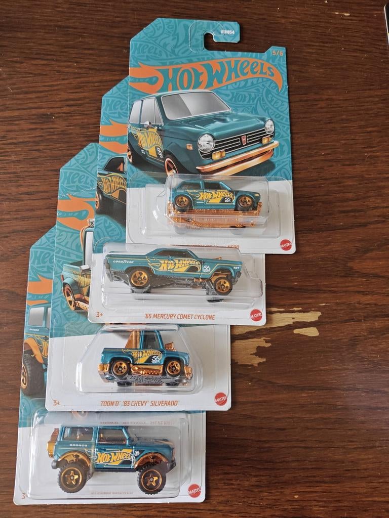 Hot Wheels auto's, 4 stuks, Ophalen of Verzenden