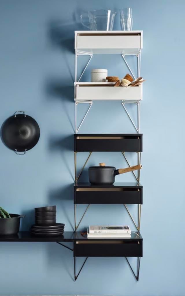 2x Pythagoras steunen 2-pack wit - Design wandplank beugels, Ophalen of Verzenden, Nieuw